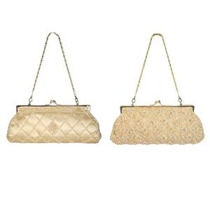 Carlo Fellini Gold Beaded Evening Bag/Clutch